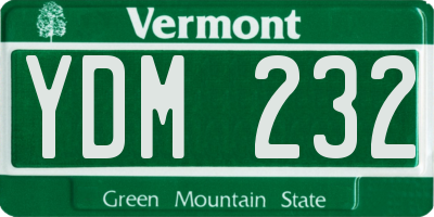 VT license plate YDM232