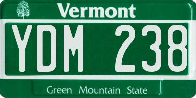 VT license plate YDM238