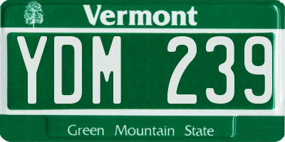 VT license plate YDM239