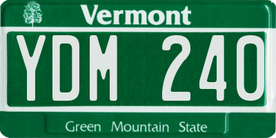 VT license plate YDM240