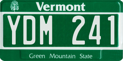 VT license plate YDM241
