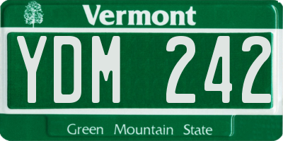 VT license plate YDM242