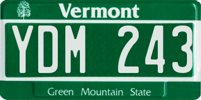 VT license plate YDM243