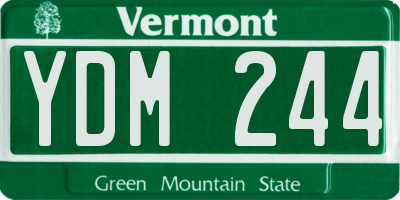 VT license plate YDM244