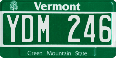 VT license plate YDM246