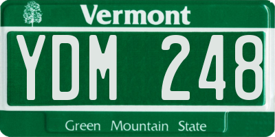 VT license plate YDM248
