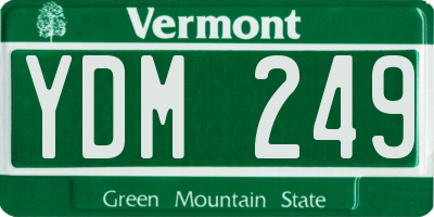 VT license plate YDM249