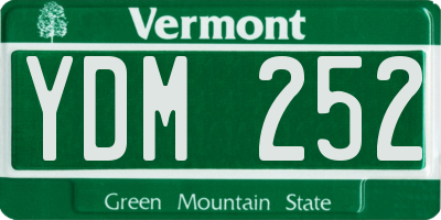 VT license plate YDM252