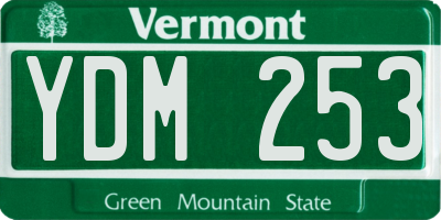 VT license plate YDM253