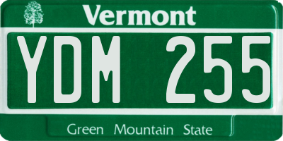 VT license plate YDM255
