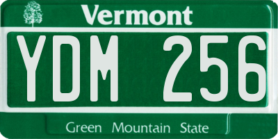VT license plate YDM256