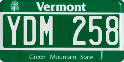VT license plate YDM258