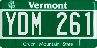 VT license plate YDM261