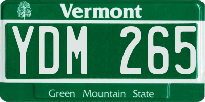 VT license plate YDM265