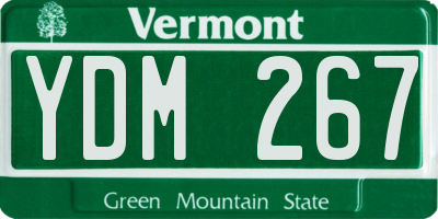 VT license plate YDM267
