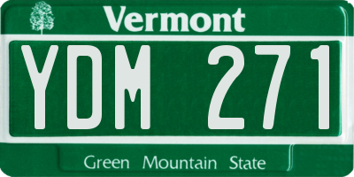 VT license plate YDM271