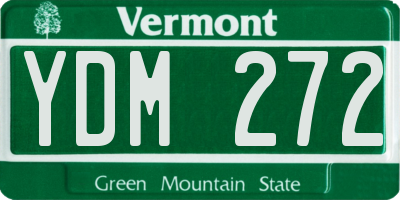VT license plate YDM272