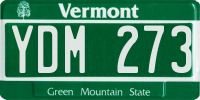 VT license plate YDM273