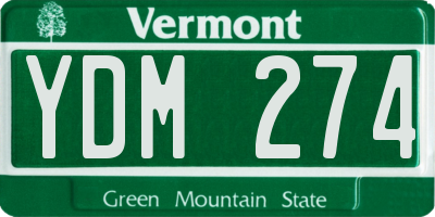 VT license plate YDM274