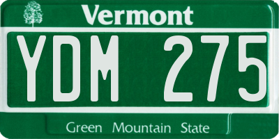 VT license plate YDM275