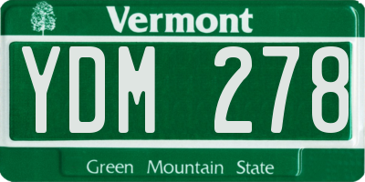 VT license plate YDM278