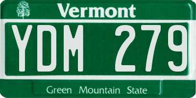 VT license plate YDM279