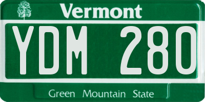 VT license plate YDM280