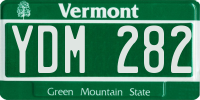 VT license plate YDM282