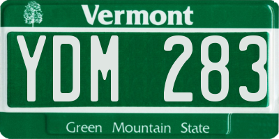 VT license plate YDM283