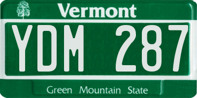 VT license plate YDM287