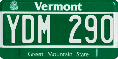 VT license plate YDM290