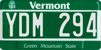 VT license plate YDM294