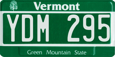 VT license plate YDM295