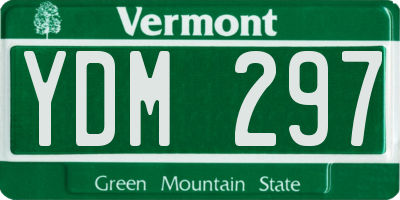 VT license plate YDM297