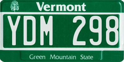 VT license plate YDM298