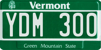 VT license plate YDM300