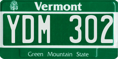 VT license plate YDM302
