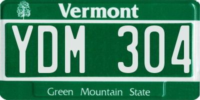 VT license plate YDM304