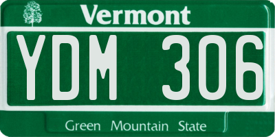 VT license plate YDM306