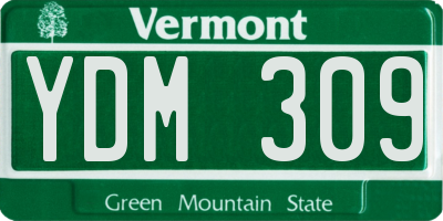 VT license plate YDM309