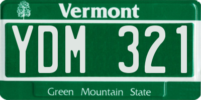 VT license plate YDM321