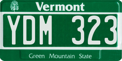 VT license plate YDM323