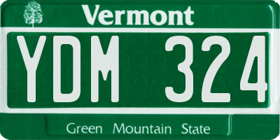 VT license plate YDM324