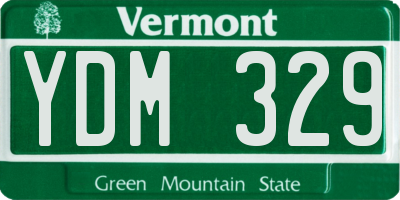 VT license plate YDM329