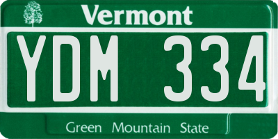 VT license plate YDM334