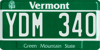 VT license plate YDM340