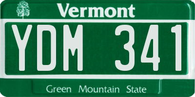 VT license plate YDM341