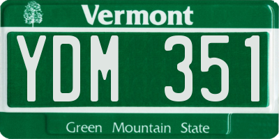 VT license plate YDM351