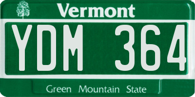 VT license plate YDM364