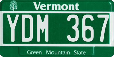 VT license plate YDM367